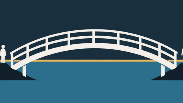 A bridge connecting two people