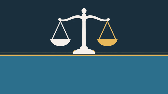 A balance scale weighing two choices